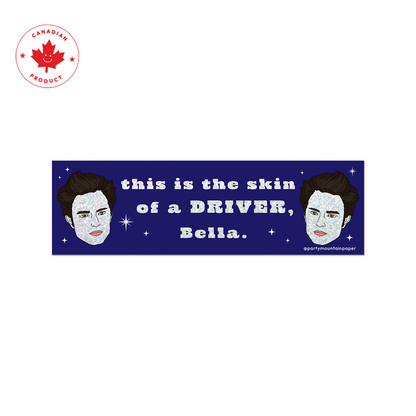 Skin Of a Driver Holographic Bumper Sticker