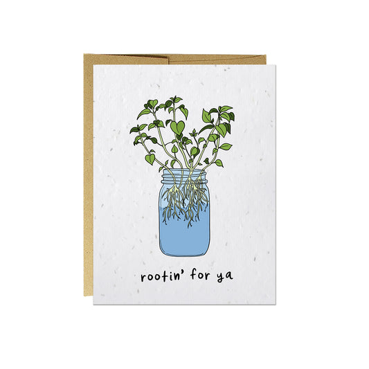 Rootin' For Ya - Plantable Puns Card