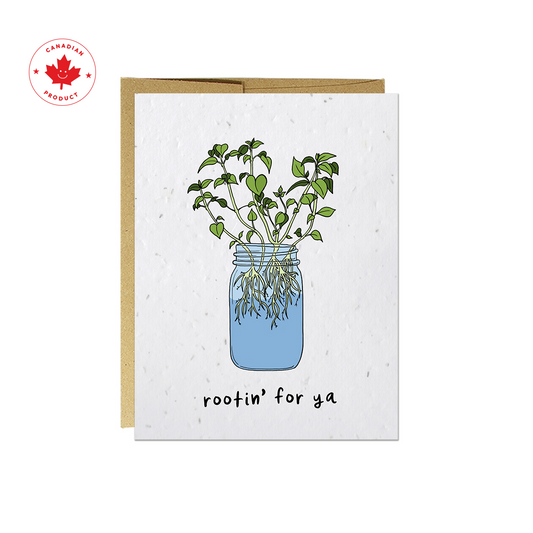 Rootin' For Ya - Plantable Puns Card