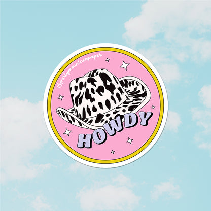 Howdy Hat Sticker