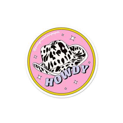 Howdy Hat Sticker