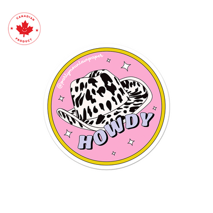 Howdy Hat Sticker