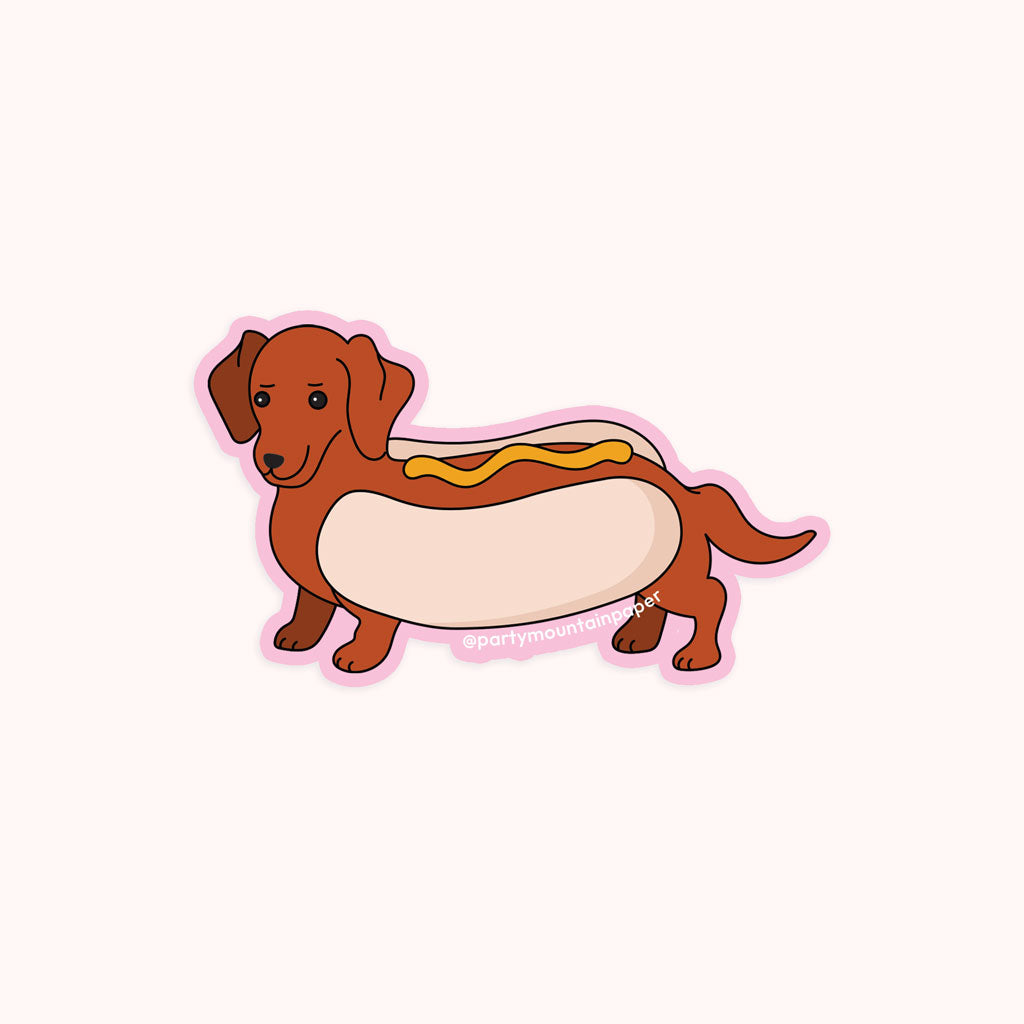 Weenie Hotdog Sticker