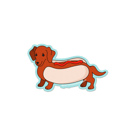 Weenie Hotdog Sticker (Ketchup)