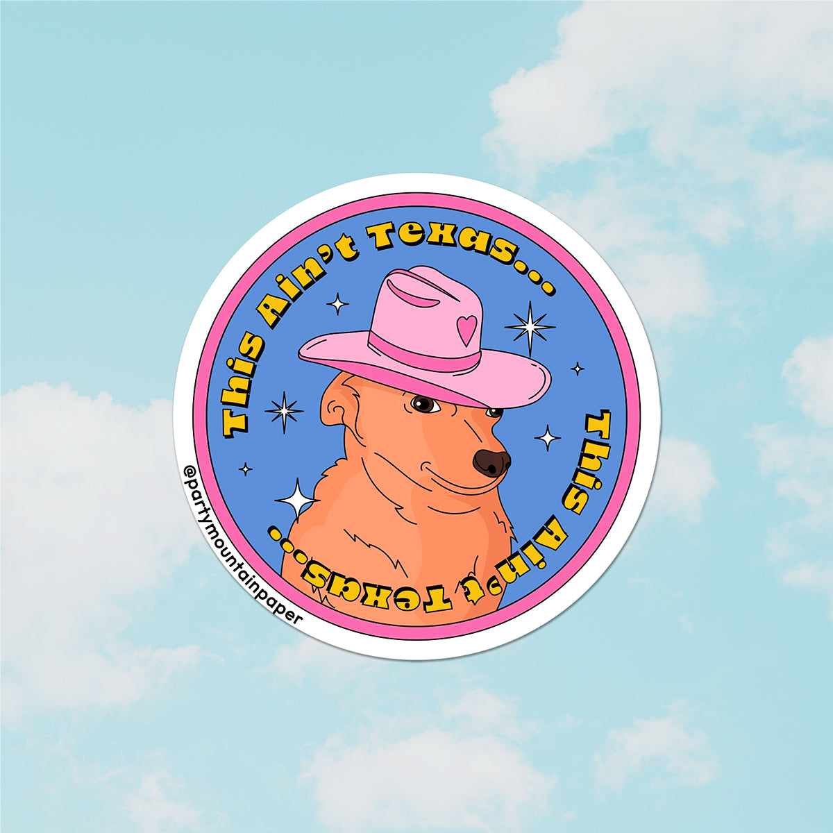 Texas Pup Sticker