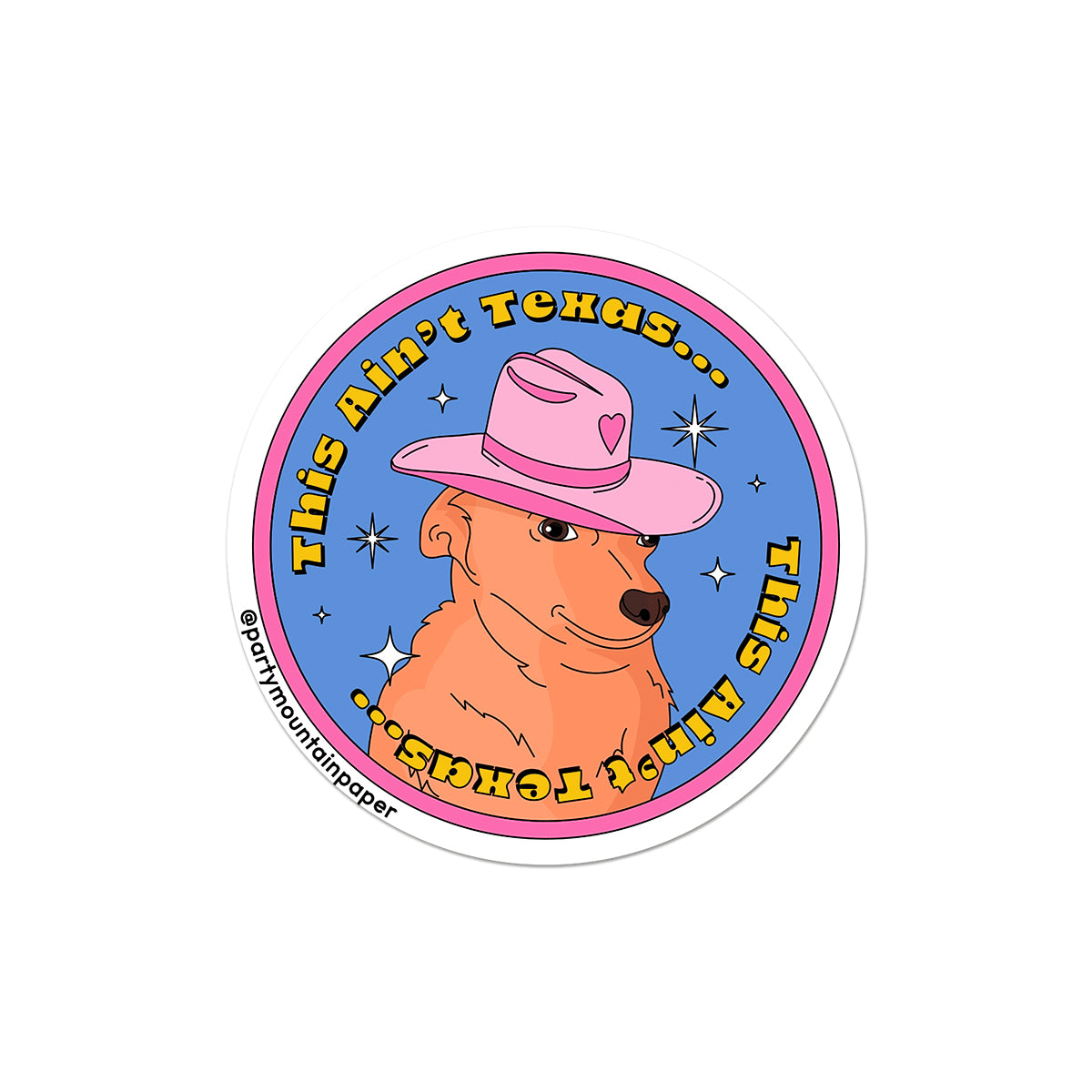 Texas Pup Sticker