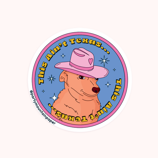 Texas Pup Sticker