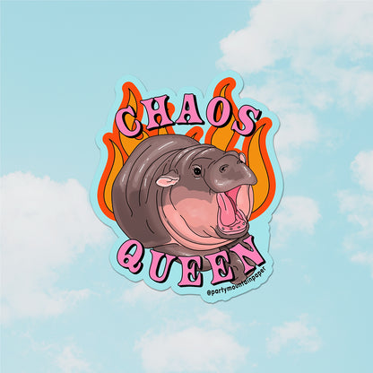 Chaos Queen Hippo Sticker