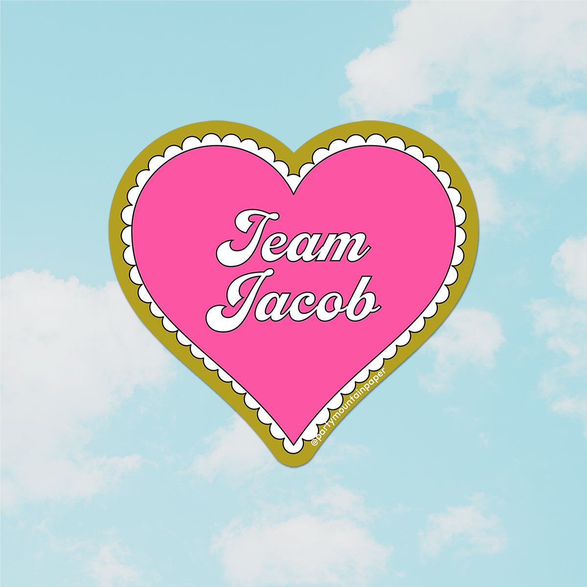 Team Jacob Heart Sticker