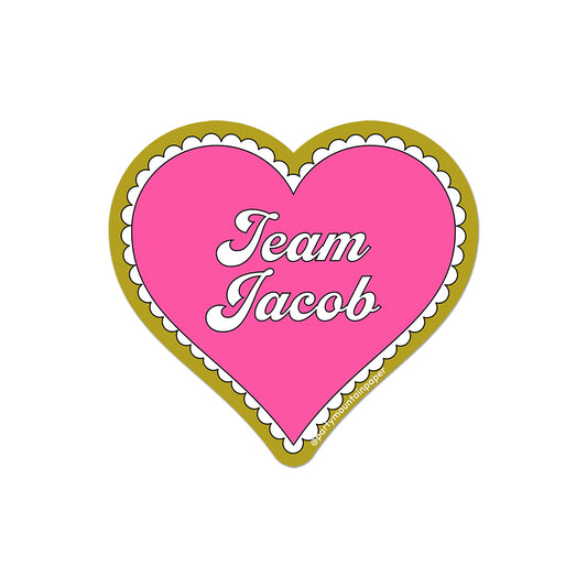 Team Jacob Heart Sticker