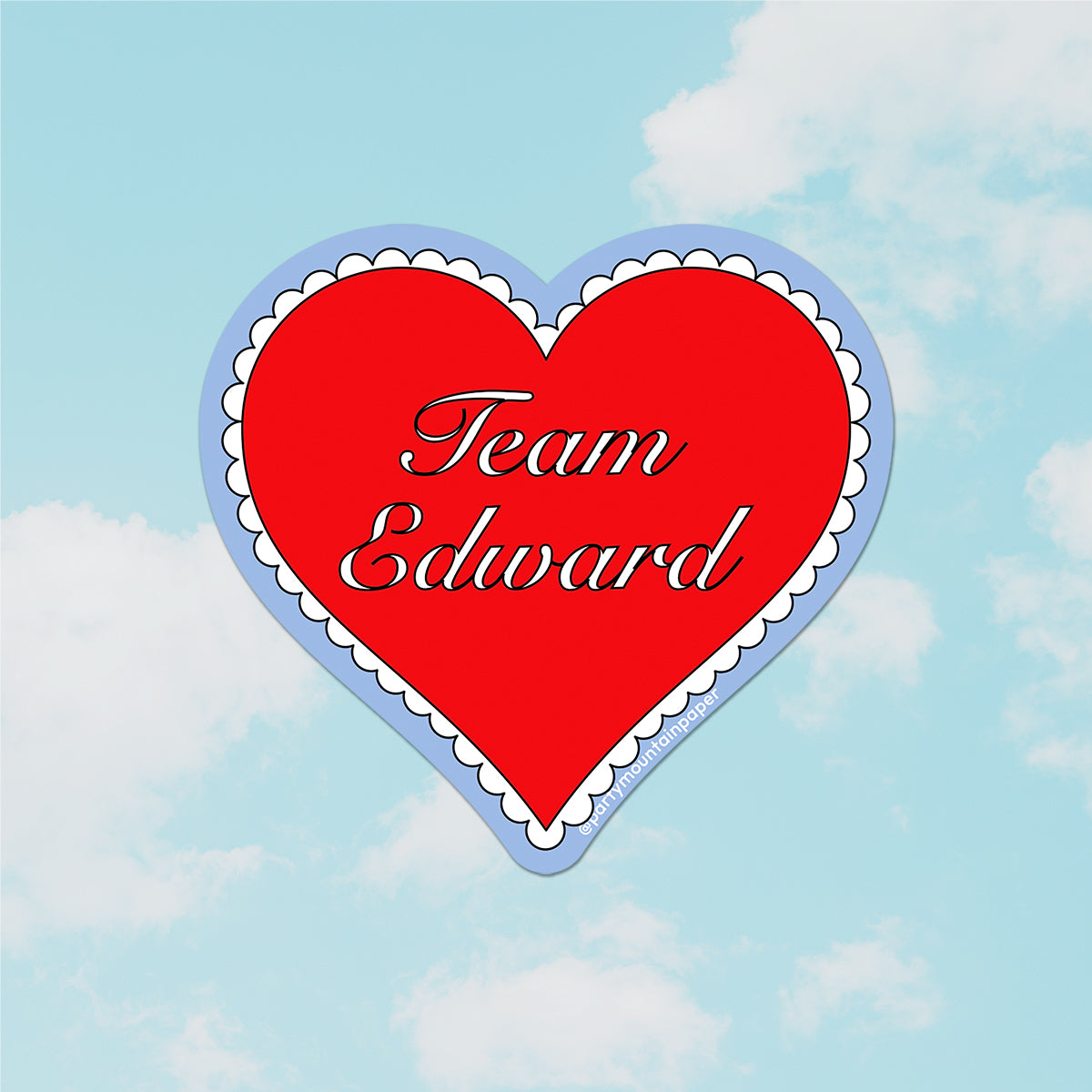 Team Edward Heart Sticker