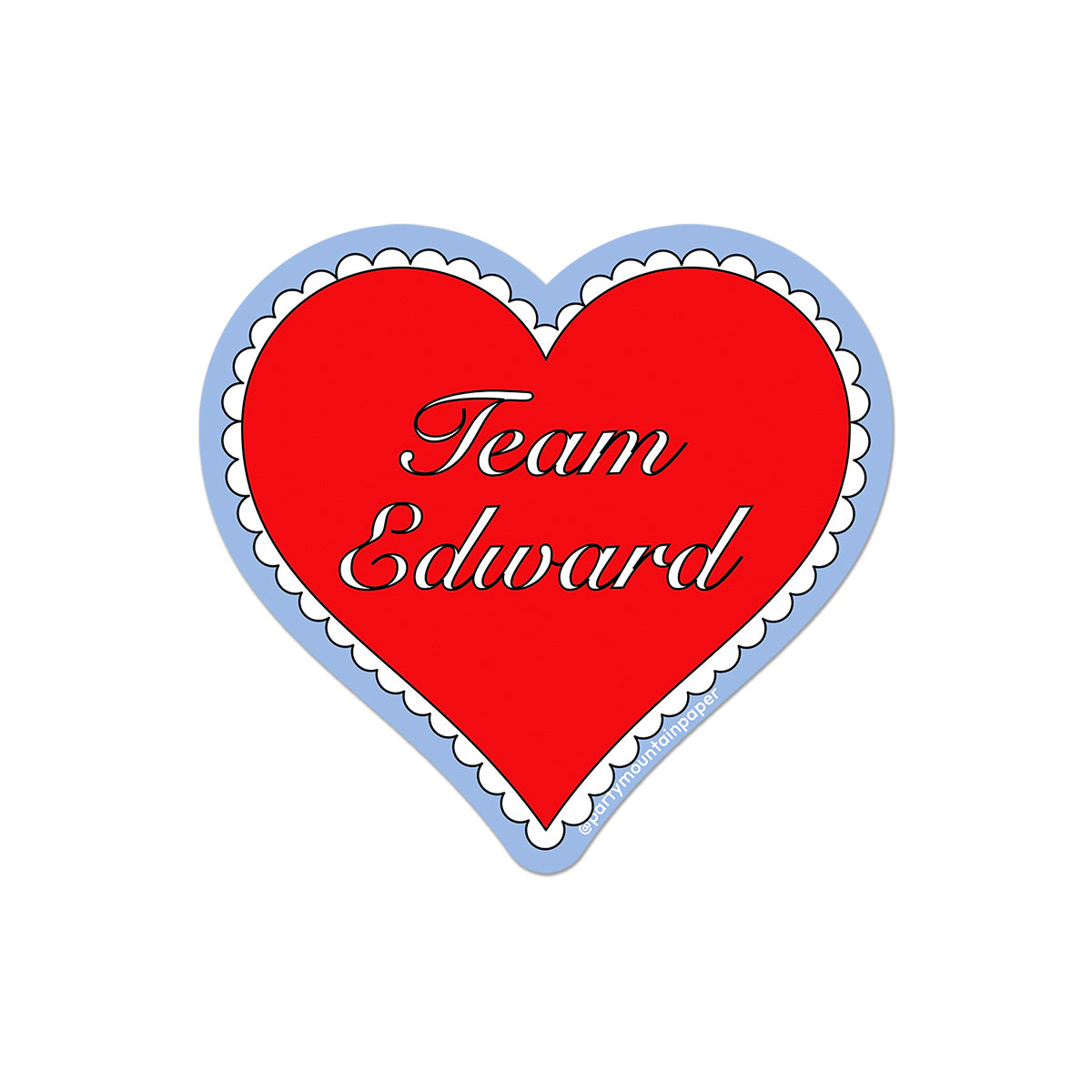 Team Edward Heart Sticker