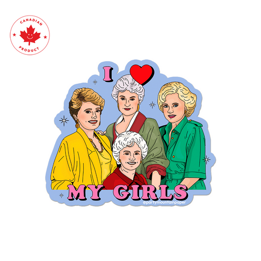 I ♥ My Girls Sticker - Golden