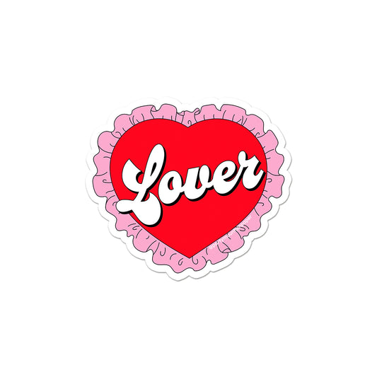 Lover Frilly Heart Sticker