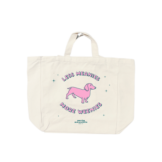 Less Meanies, More Weenies Organic Canvas Tote