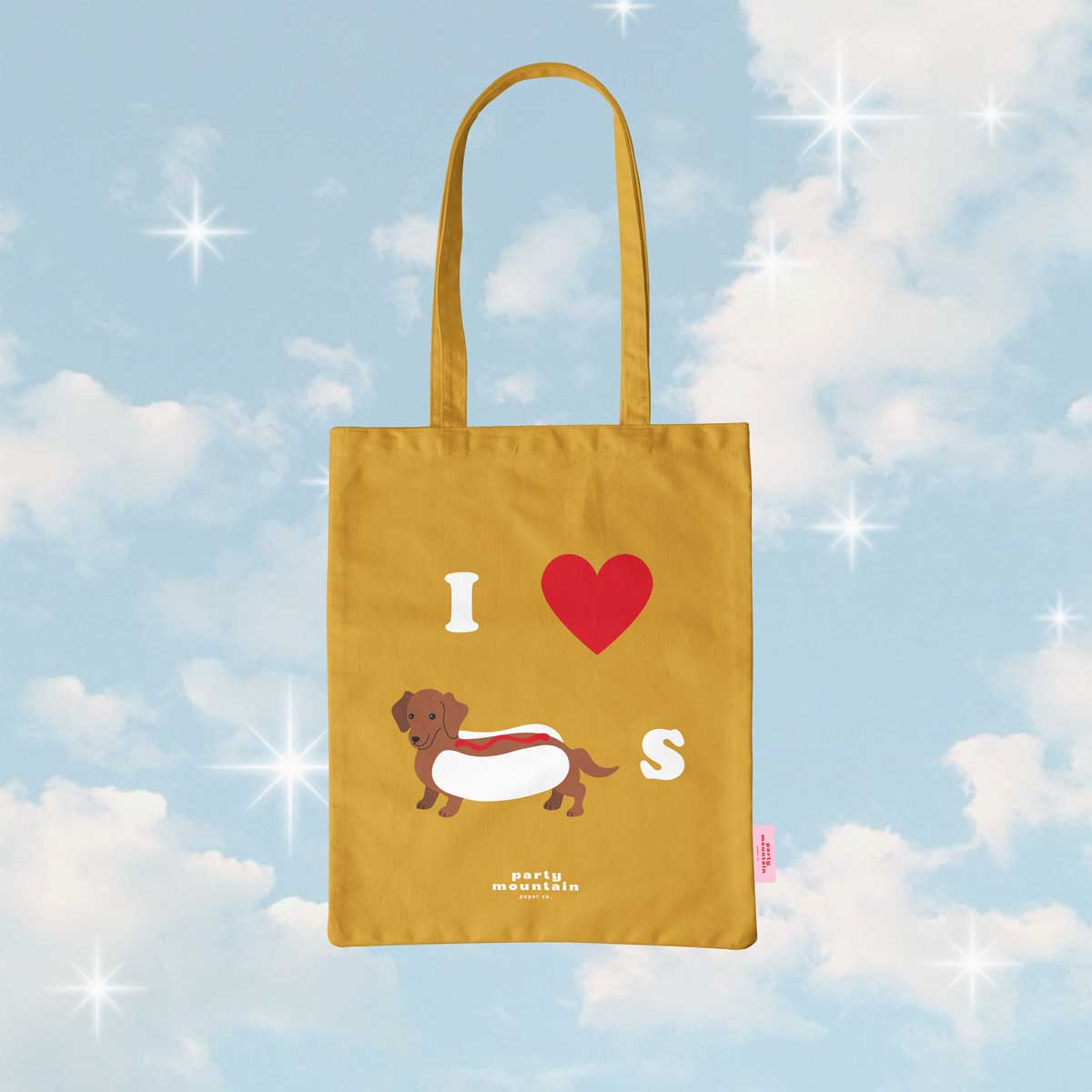 I Heart Weiner Dogs Organic Cotton Tote *Pre-order*