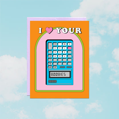 Boobies Calculator Card