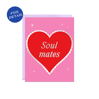 Soulmates Foil Heart Card