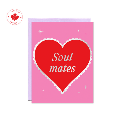 Soulmates Foil Heart Card