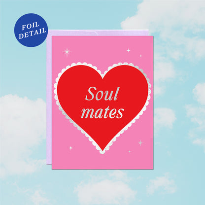 Soulmates Foil Heart Card